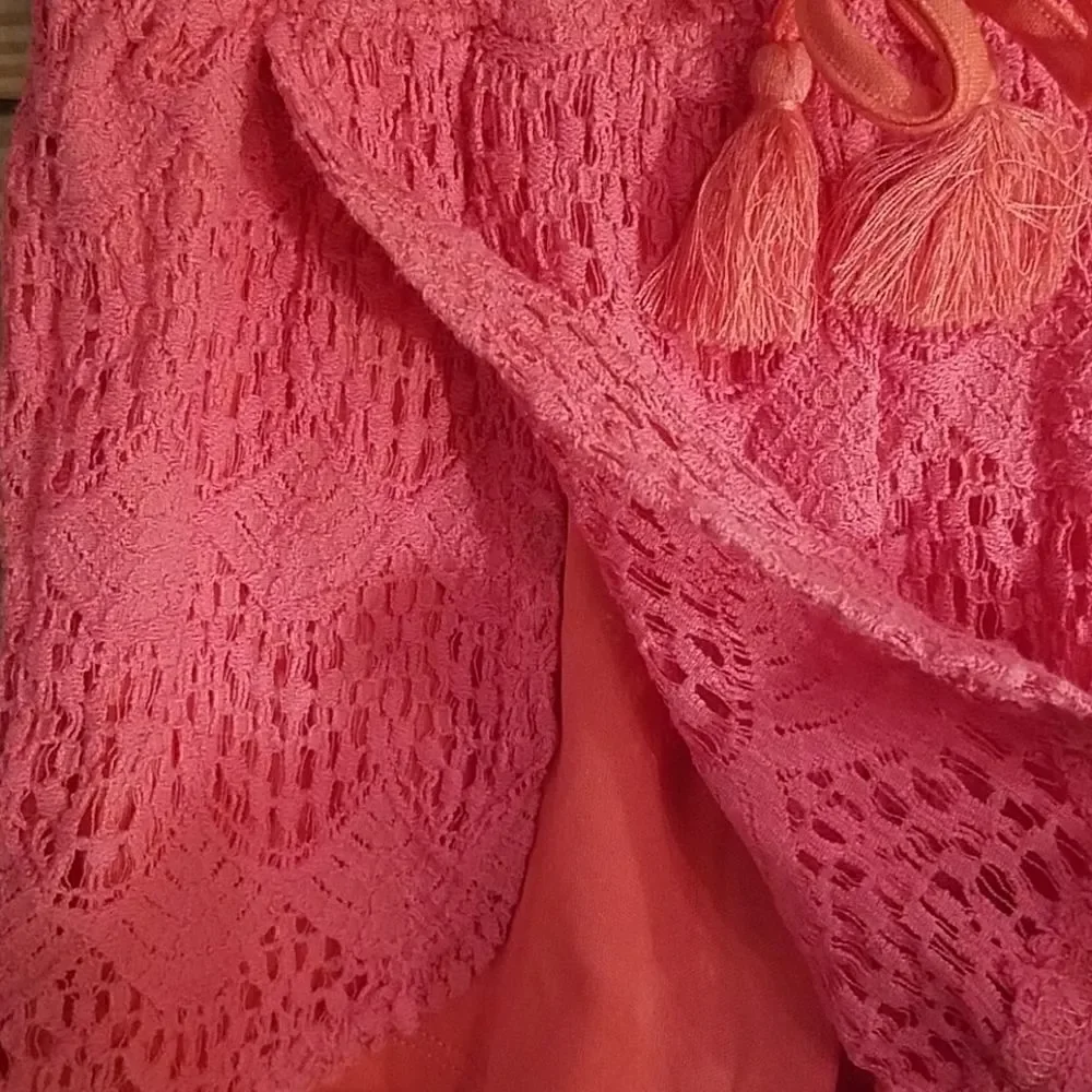 Jessica Simpson girls szM Pink crocheted shorts